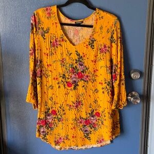 Floral Yellow Top by Torrid